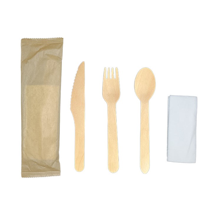 160 mm Wood Cutlery Set